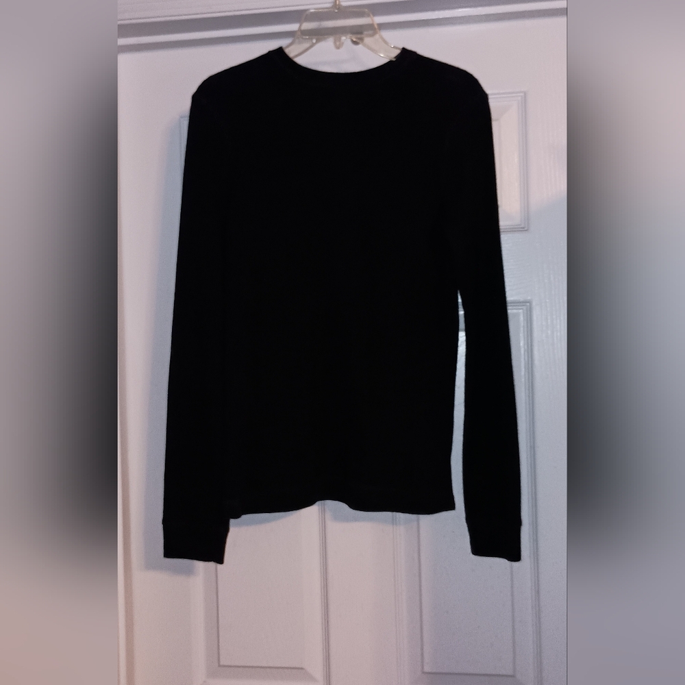 Urban Pipeline Rero Black Waffle Knit Long Sleeve Pullover Top XL